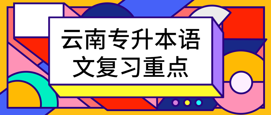 云南专升本语文复习重点