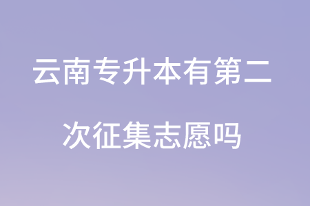 云南专升本有第二次征集志愿吗.png