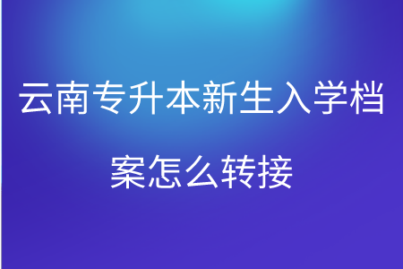 云南专升本新生入学档案怎么转接.png