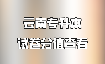 云南专升本试卷分值查看.png