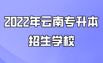 2022年云南专升本招生学校.png