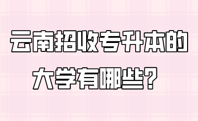 云南招收专升本的大学有哪些?.png