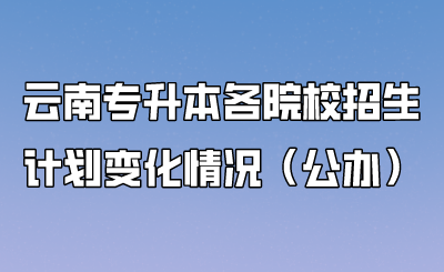 云南专升本各院校招生计划变化情况（公办）.png