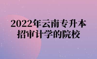 2022年云南专升本招审计学的院校.png