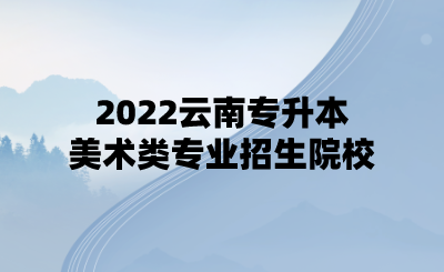 2022云南专升本美术类专业招生院校.png