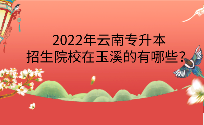 2022年云南专升本招生院校在玉溪的有哪些？.png
