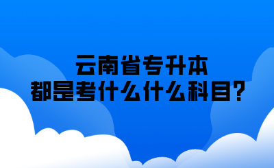 云南省专升本都是考什么什么科目？.png