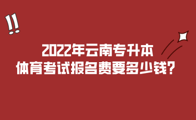 2022年云南专升本体育考试报名费要多少钱？(1).png