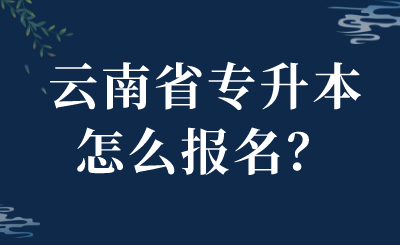云南省专升本怎么报名？.png