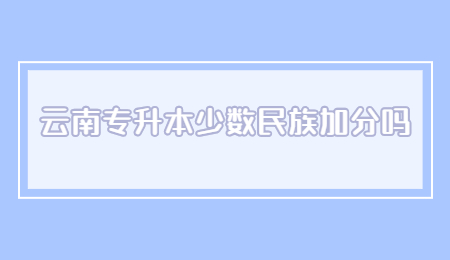 云南专升本少数民族加分吗