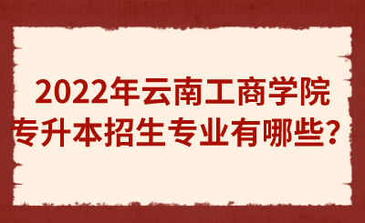 2022年云南工商学院专升本招生专业有哪些？.png