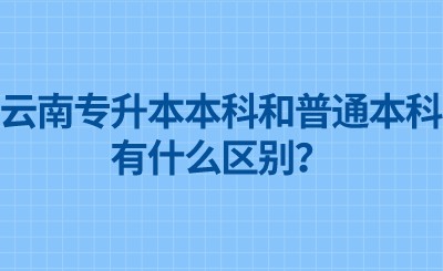云南专升本本科和普通本科有什么区别？.jpeg