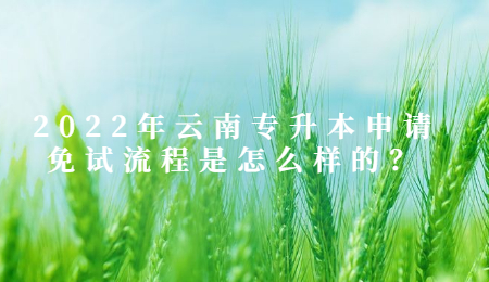 2022年云南专升本申请免试流程是怎么样的？
