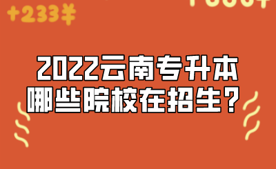 2022云南专升本哪些院校在招生？.png