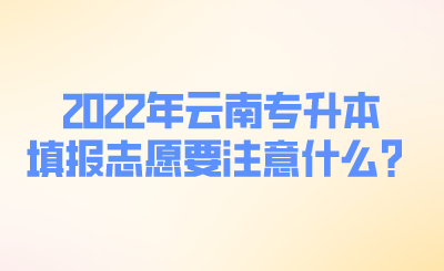 2022年云南专升本填报志愿要注意什么？.png