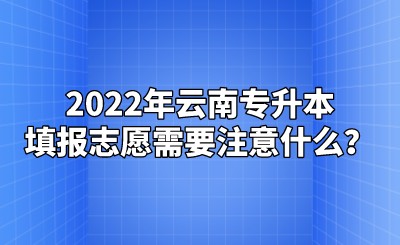 2022年云南专升本填报志愿需要注意什么？.jpeg