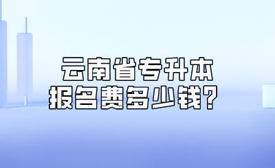 云南省专升本报名费多少钱？.png