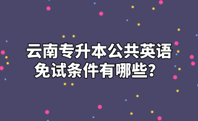 云南专升本公共英语免试条件有哪些？.png