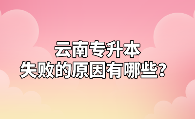 云南专升本失败的原因有哪些？.png