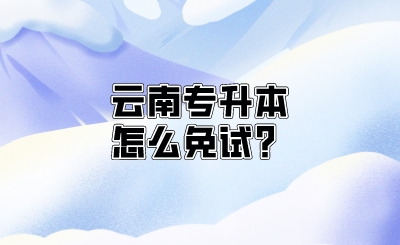 云南专升本怎么免试？.jpeg