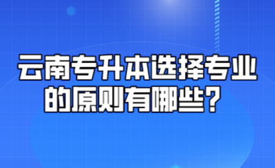 云南专升本选择专业的原则有哪些？.png