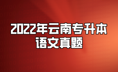 2022年云南专升本语文真题.png