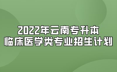 2022年云南专升本临床医学类专业招生计划.png