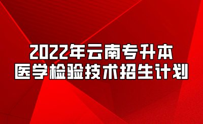 2022年云南专升本医学检验技术招生计划.png