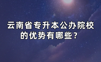云南省专升本公办院校的优势