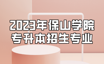 2023年保山学院专升本招生专业