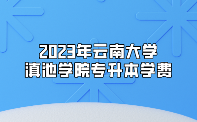 2023年云南大学滇池学院专升本学费