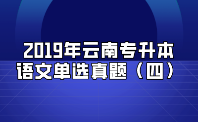 2019年云南专升本语文单选真题（四）