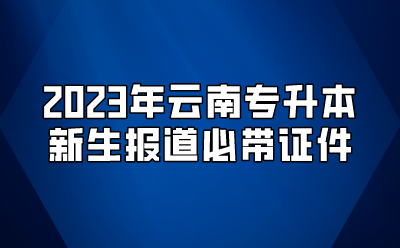 2023年云南专升本新生报道必带证件