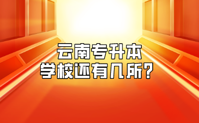 云南专升本学校还有几所？