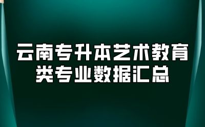 云南专升本艺术教育类专业数据汇总
