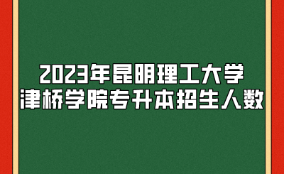 2023年昆明理工大学津桥学院专升本招生人数