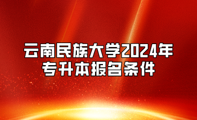 云南民族大学2024年专升本报名条件