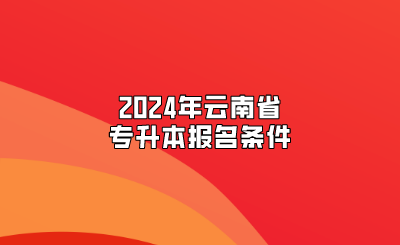 2024年云南省专升本报名条件