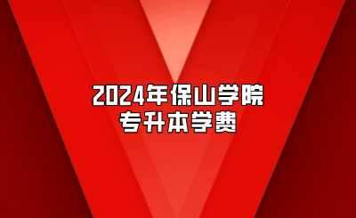 2024年保山学院专升本学费