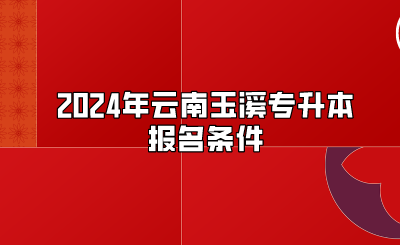 2024年云南玉溪专升本报名条件