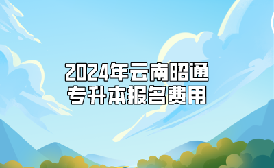 2024年云南昭通专升本报名费用