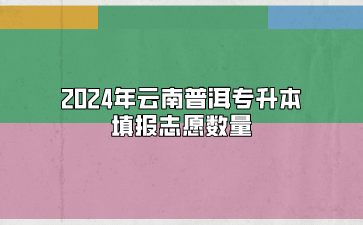 2024年云南普洱专升本填报志愿数量