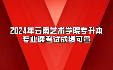 2024年云南艺术学院专升本专业课考试成绩公示